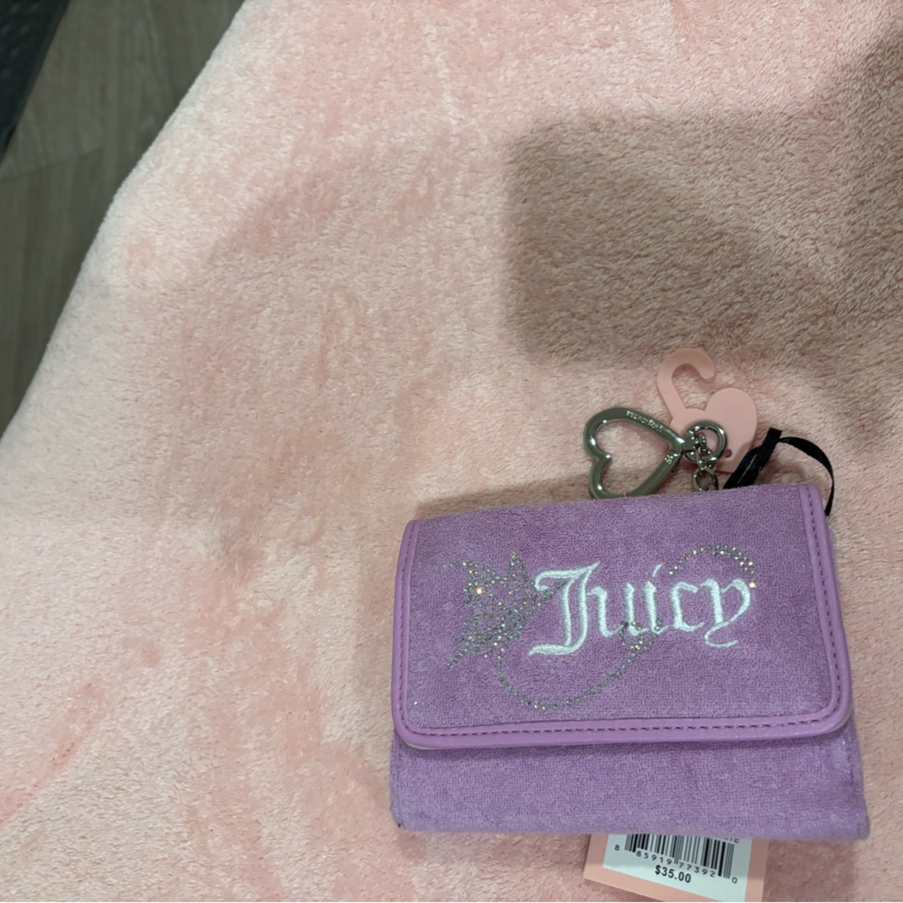 Juicy Couture Lavender Wallet with Heart Charm